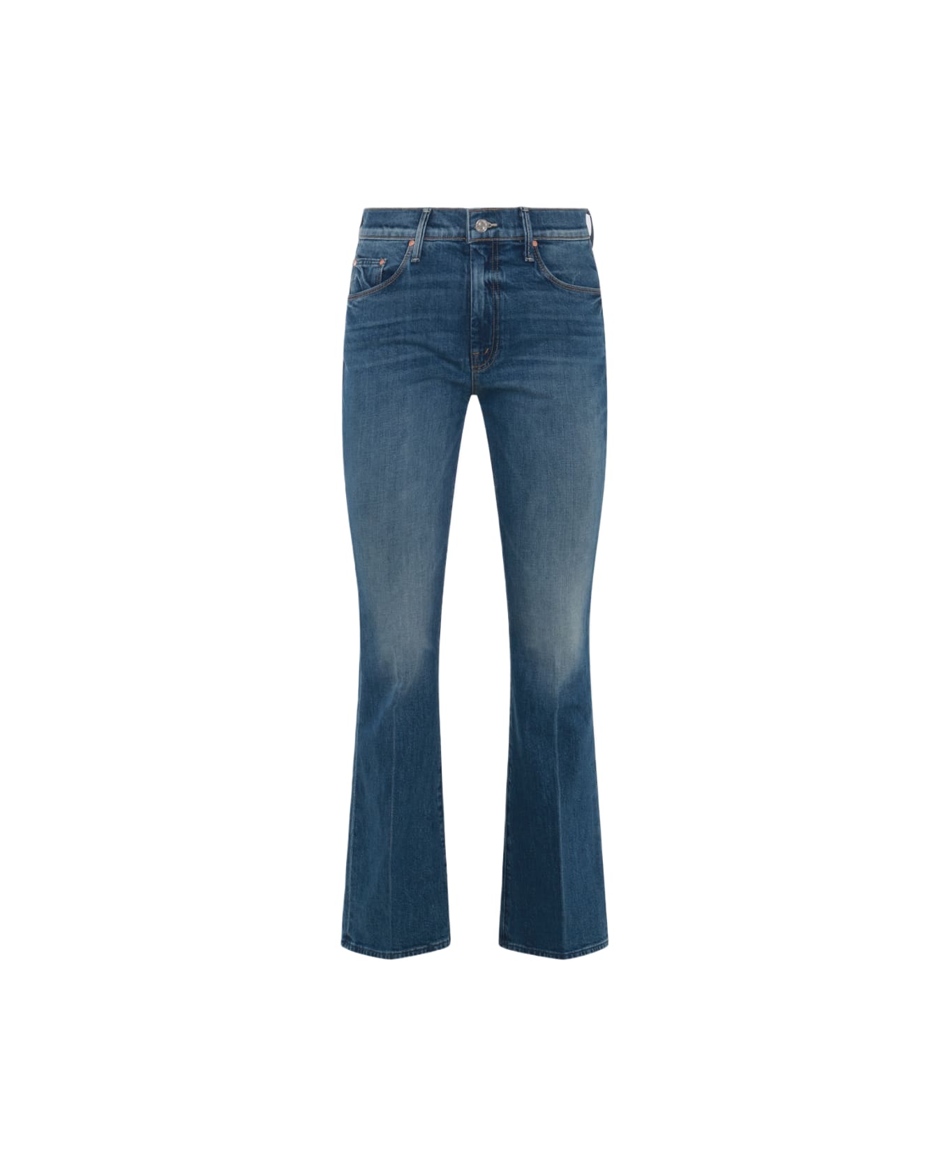 Mother Navy Blue Cotton Blend Jeans - ITS A SMALL WORLD