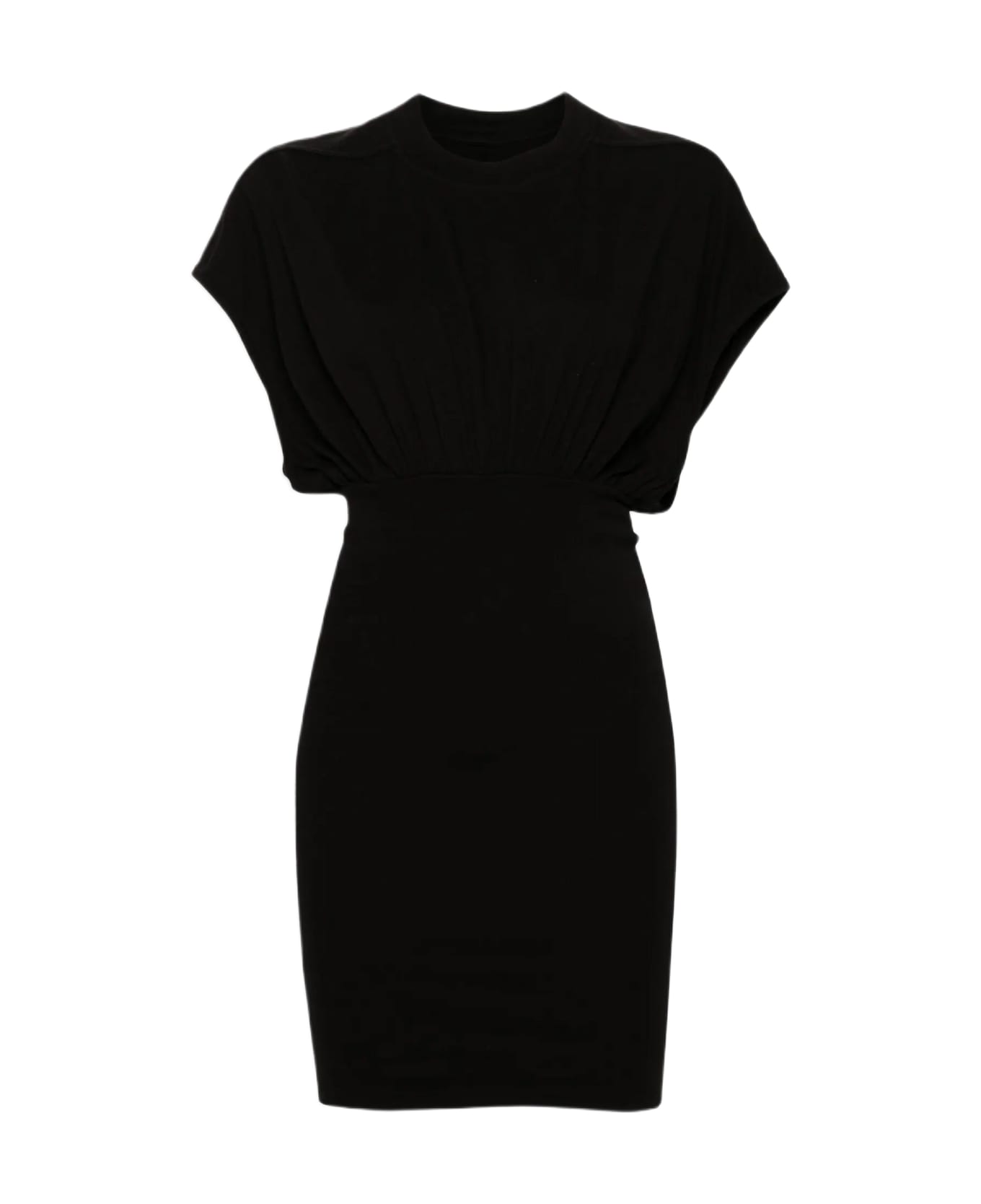 DRKSHDW Cinched Sl Tommy Mini Dress Black cotton short sleveless dress - Cinched SL Tommy Mini Dress - Nero