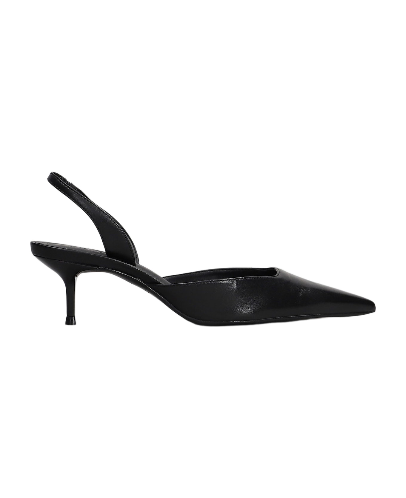 Schutz Paola Mid Pumps In Black Leather - black