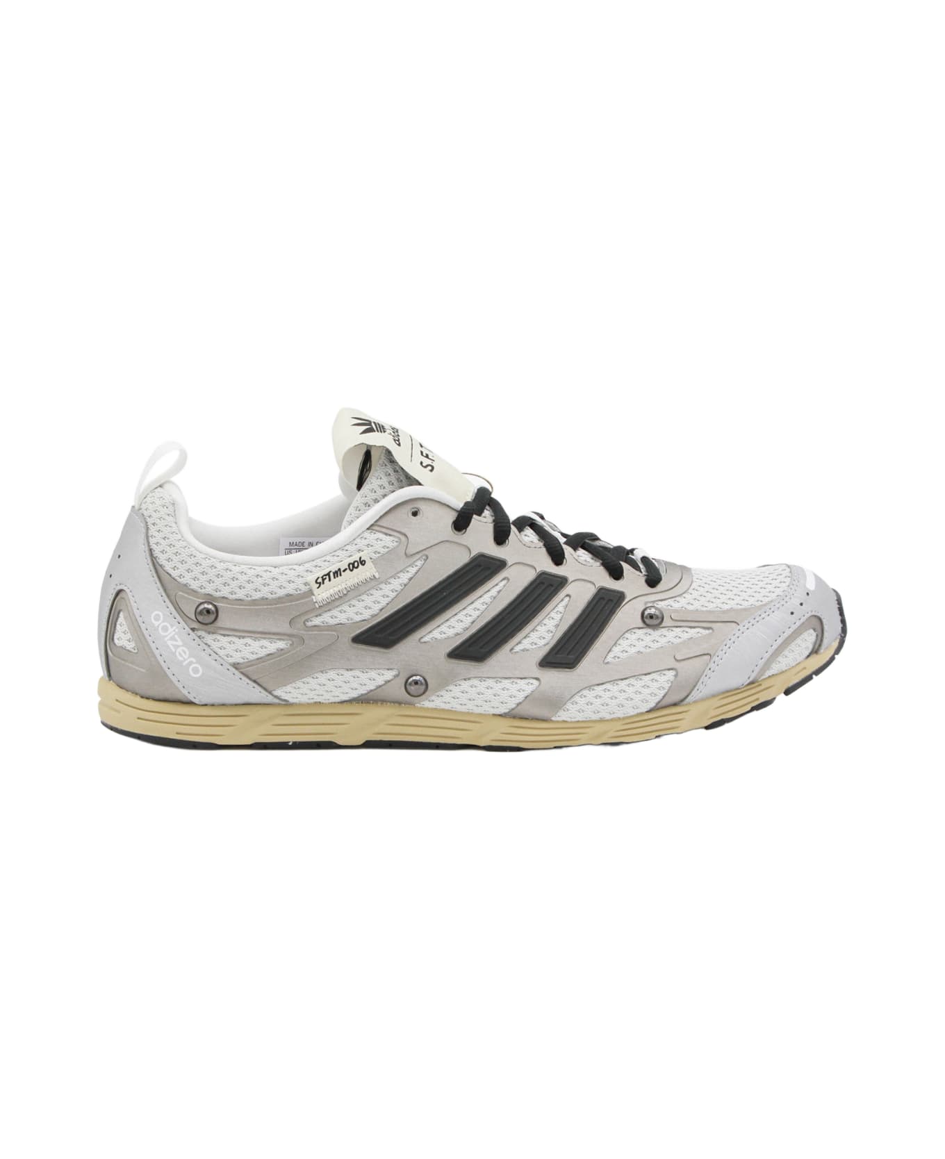 Adidas Silver Leather Adizero Pr Sneakers - Silver