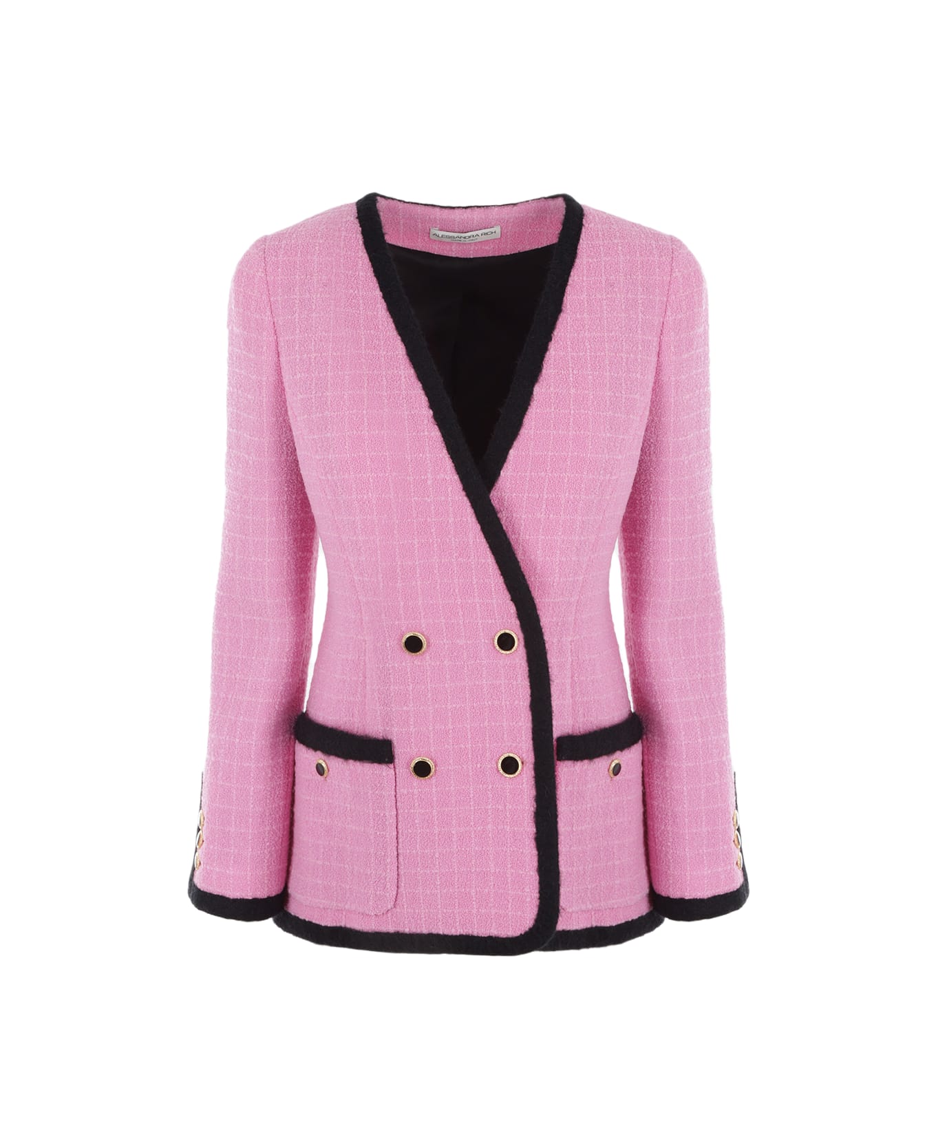 Alessandra Rich Pink Viscose Blazer - Pink