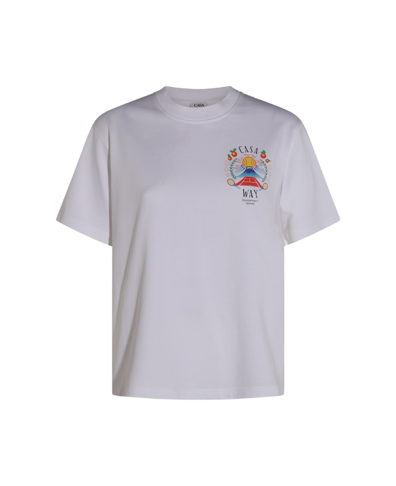 Casablanca White Cotton T-shirt - CASWAYMOU