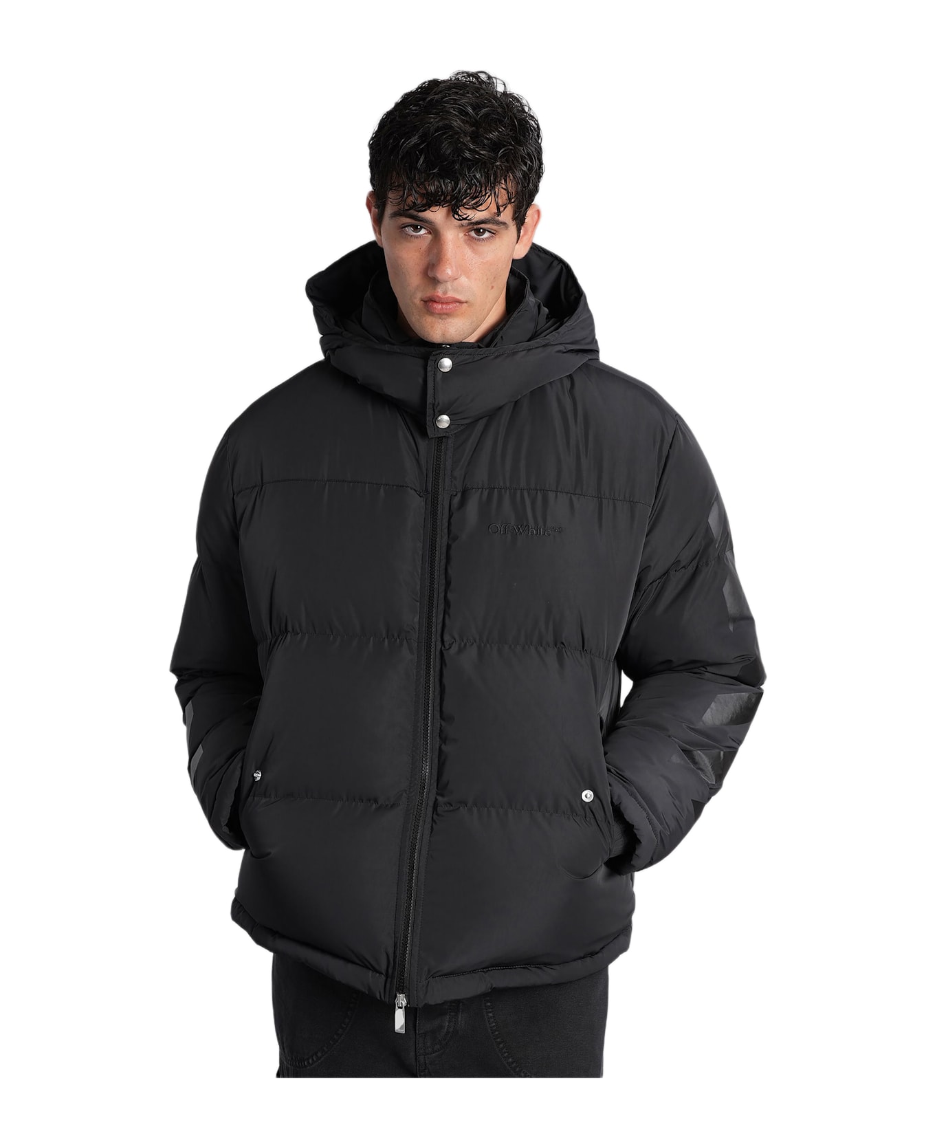 Off-White Puffer In Black Polyester - black