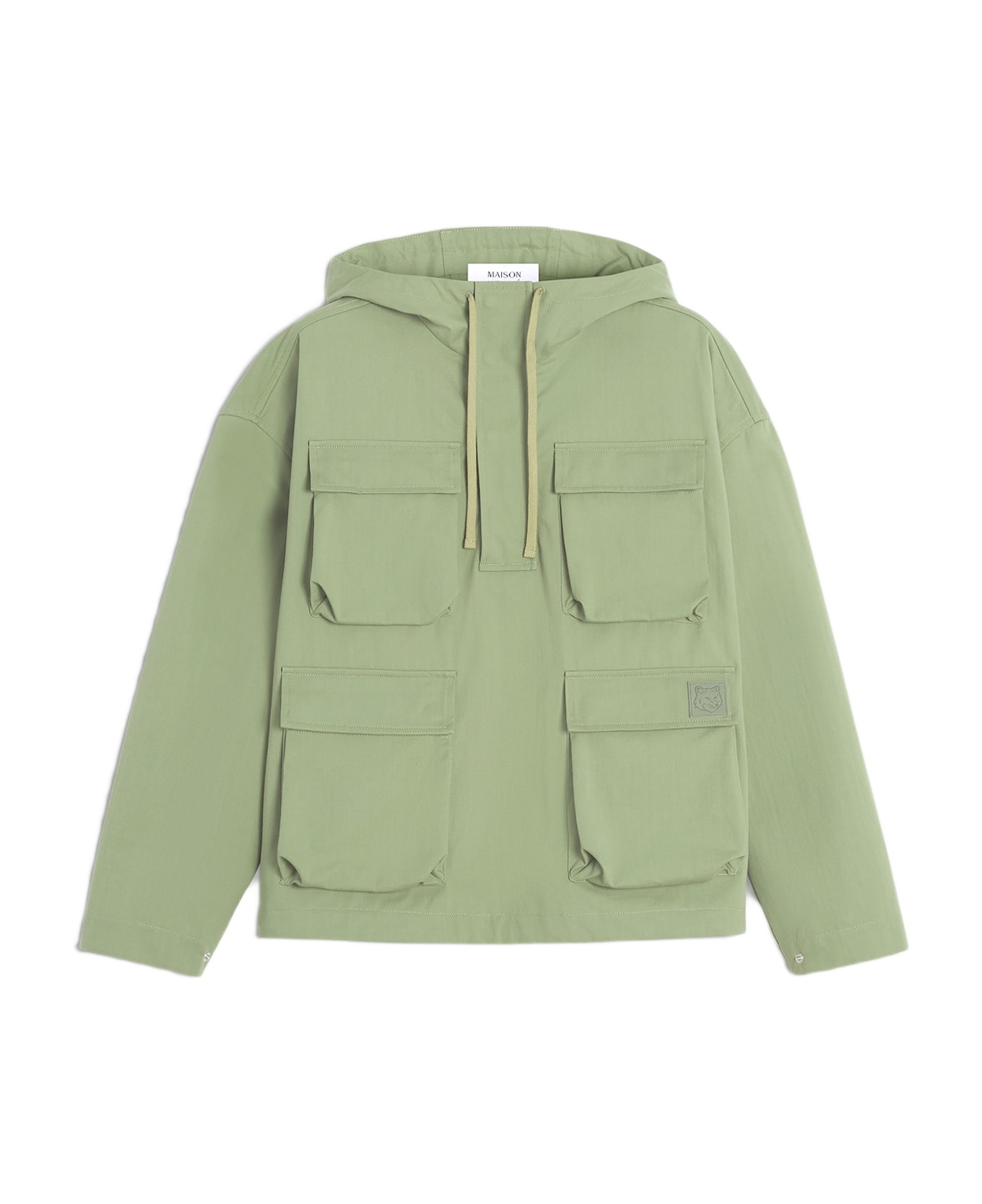 Maison Kitsuné Hooded Popover Jacket - Turf Green