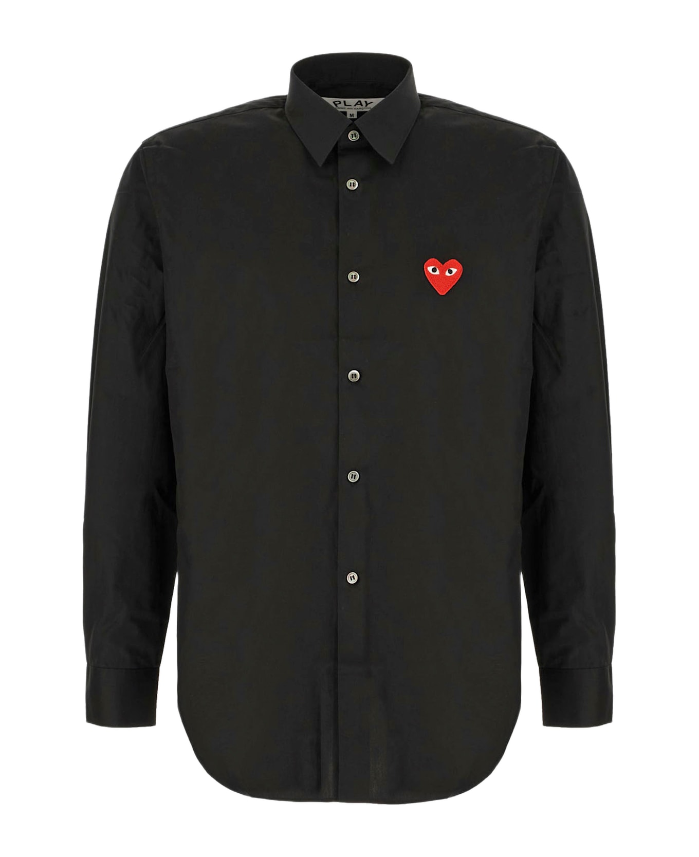 Comme des Garçons Play Cotton Shirt With Logo - Black シャツ
