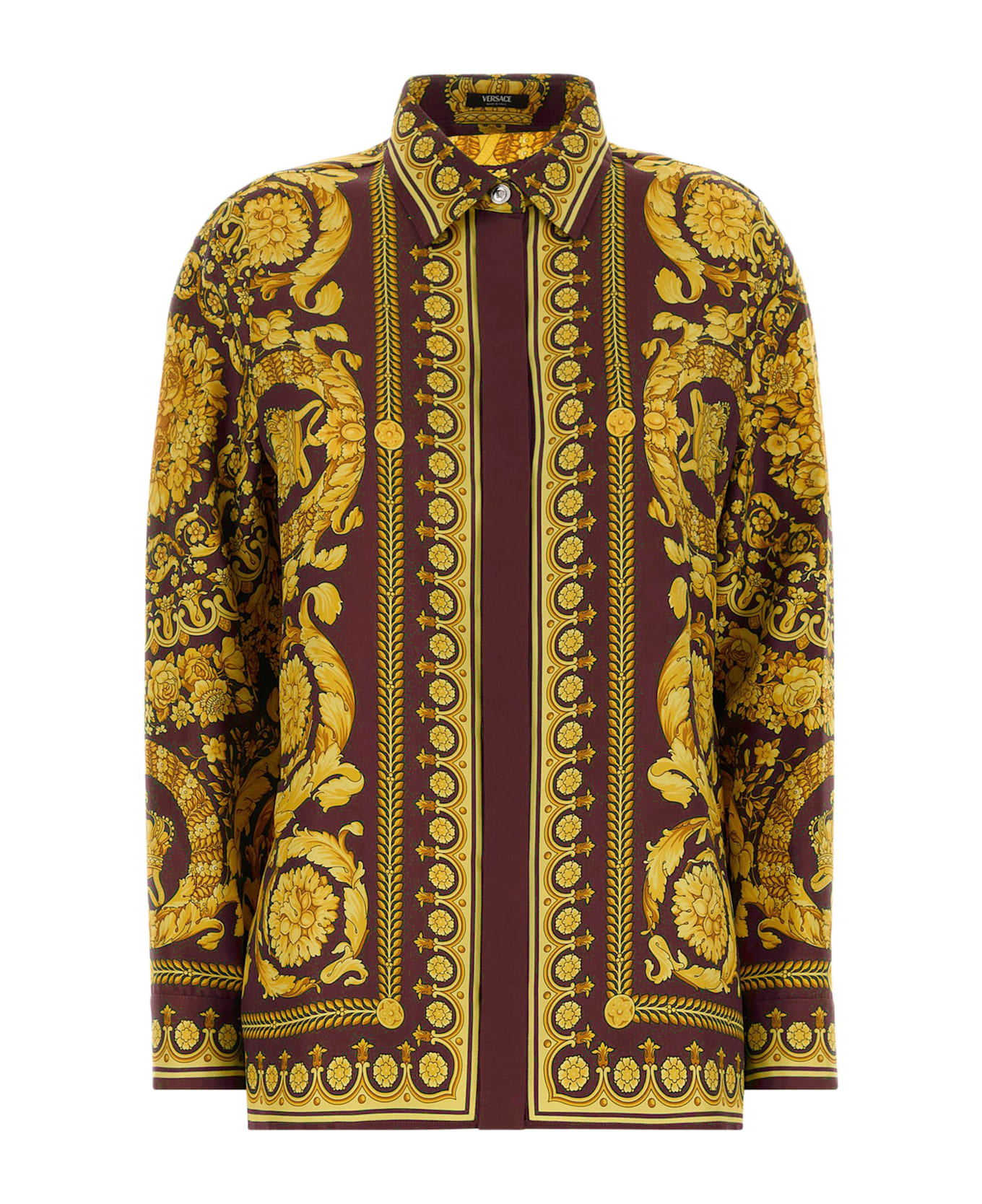 Versace Marcos Silk Shirt - Purple