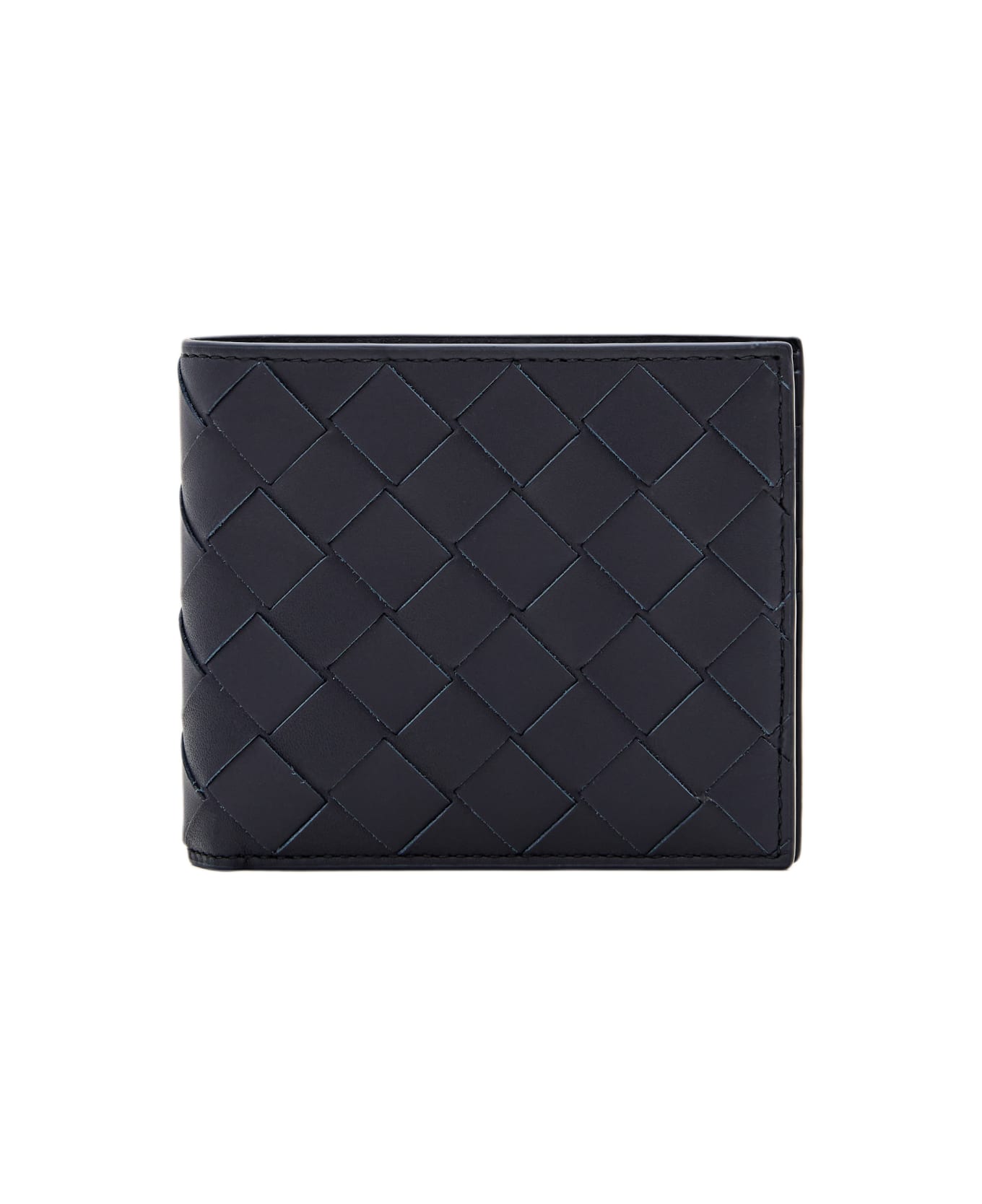 Bottega Veneta Bi-fold Intreccio Wallet - Blue