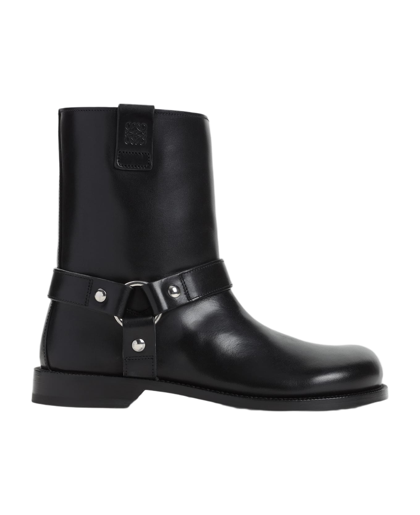 Loewe Campo Biker Shearling Boots - Black