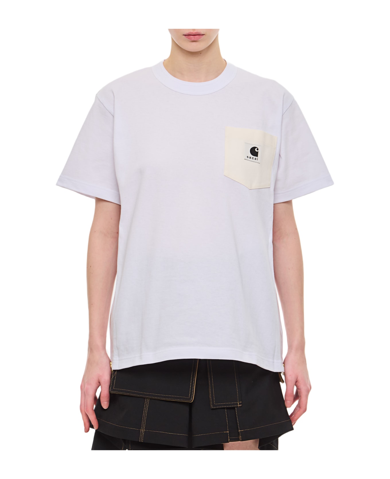 Sacai X Carhartt Wip Cotton T-shirt - White