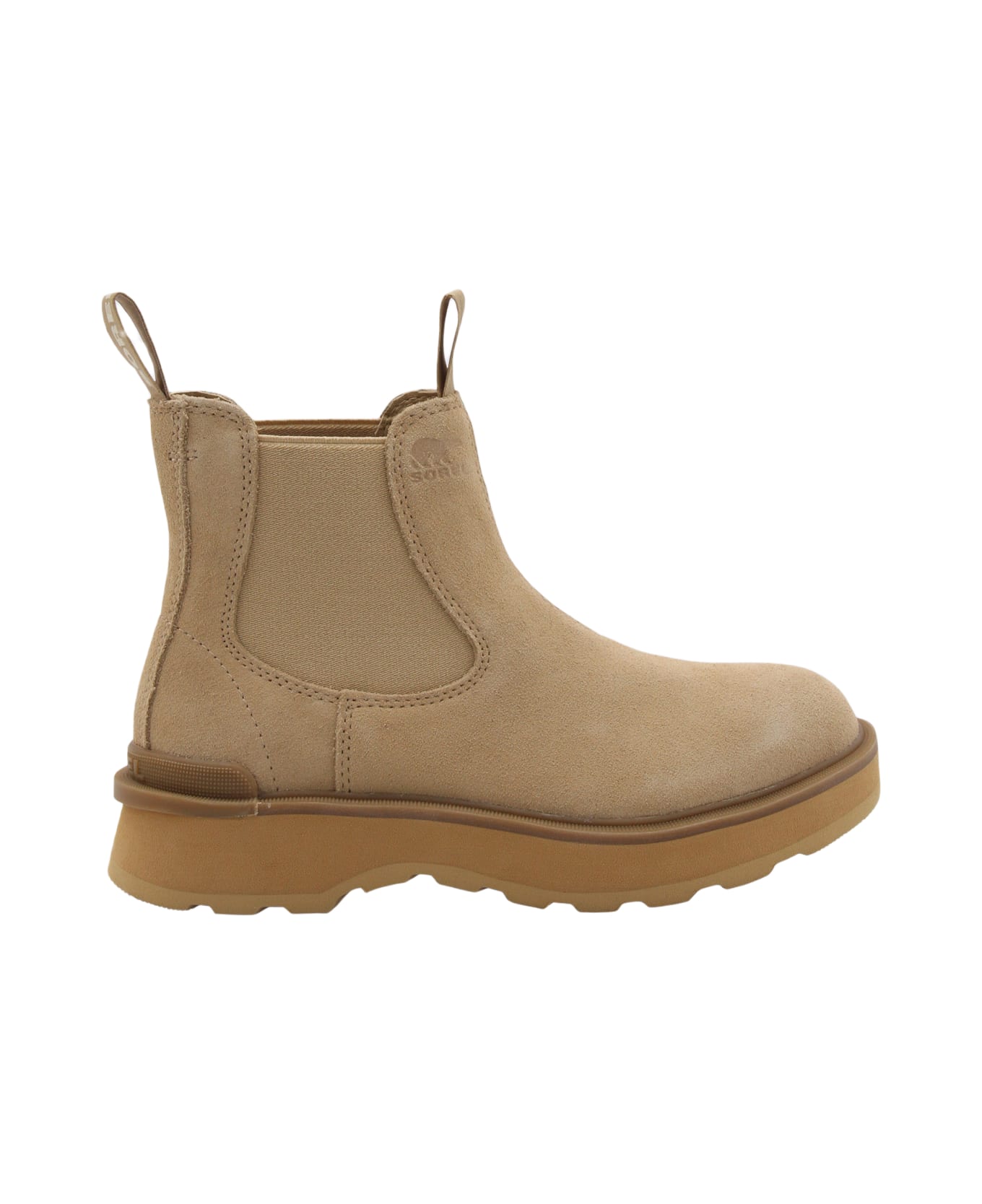 Sorel Beige Leather Chelsea Boots - CANOE/CERAMIC