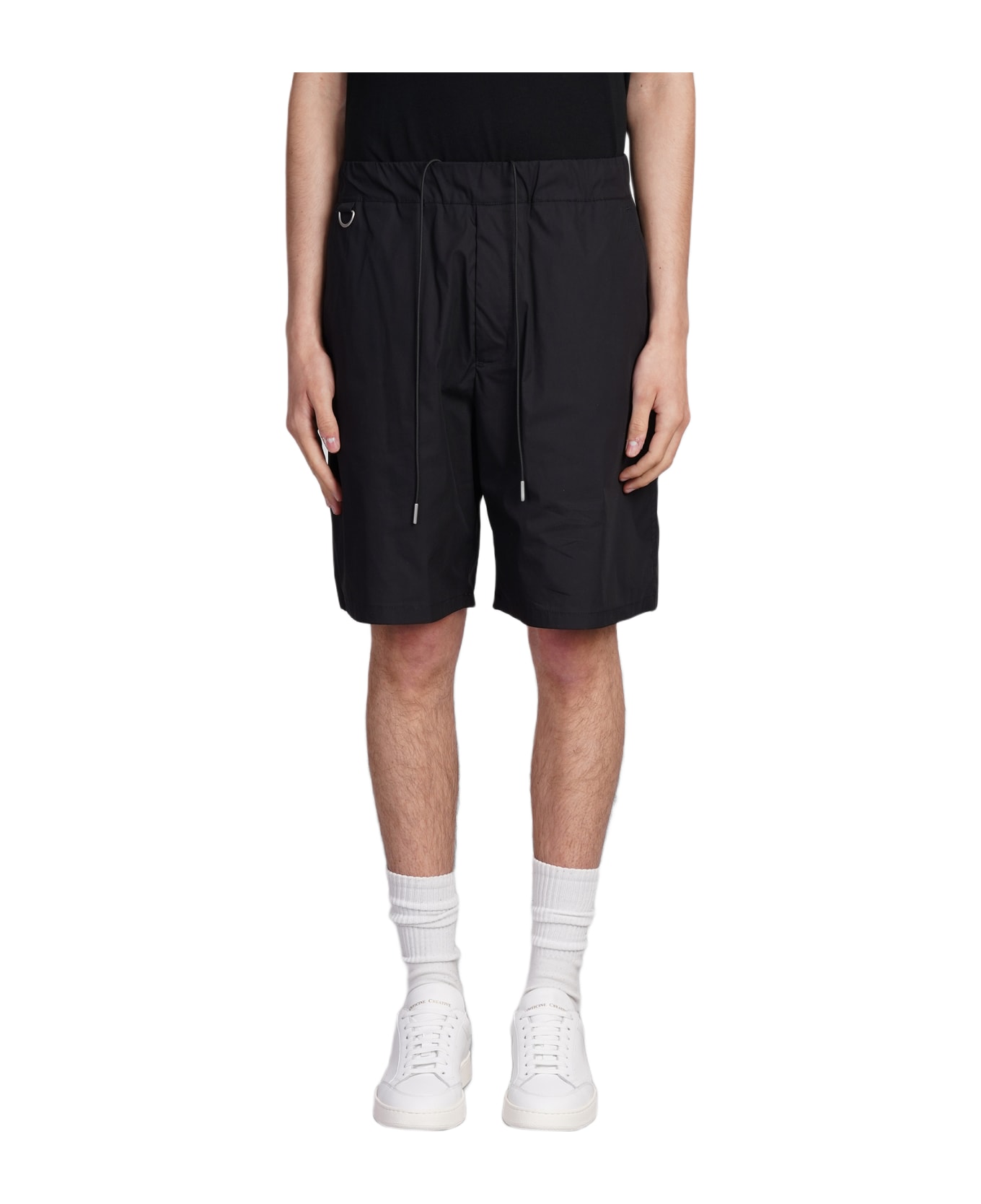 Low Brand Combo Shorts In Black Cotton - black ショートパンツ