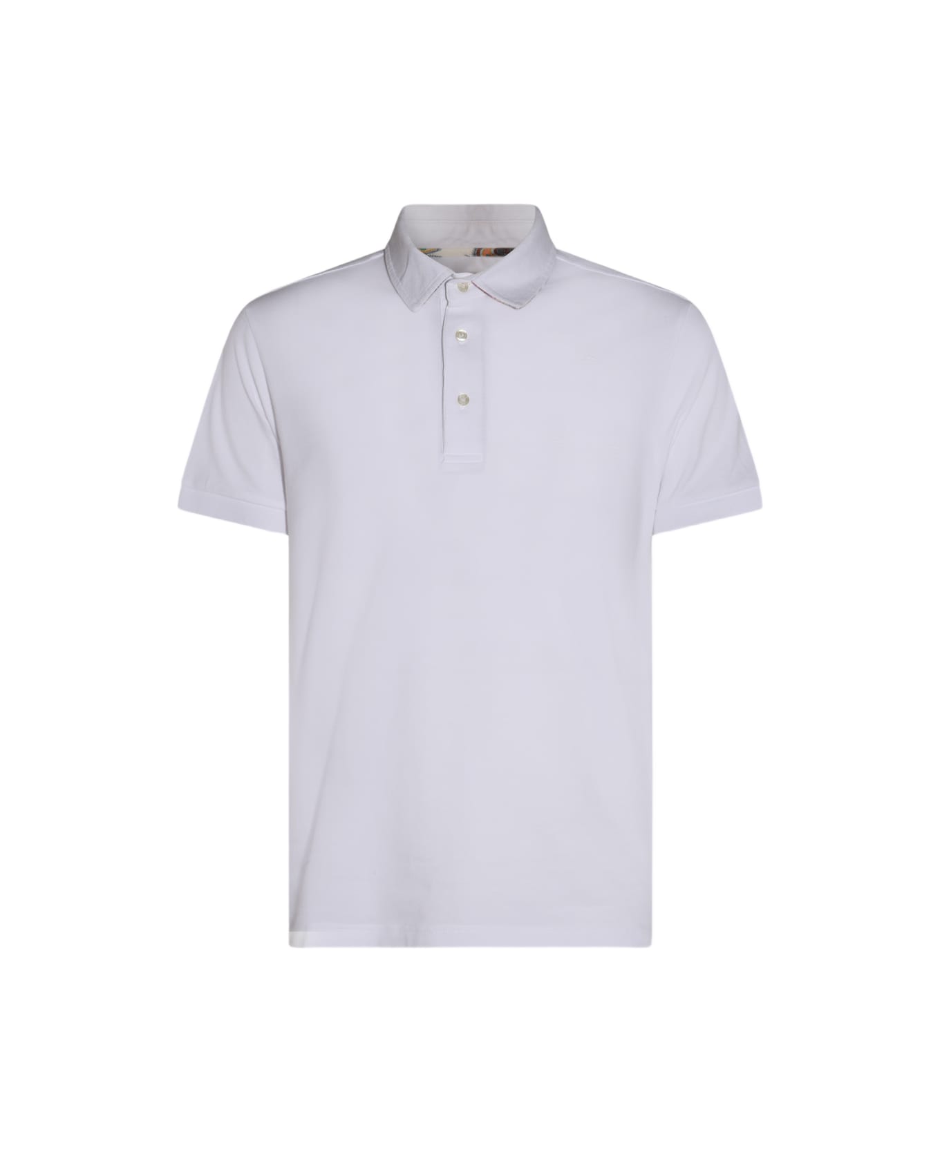 Etro White Cotton Polo Shirt - BIANCO OTTICO