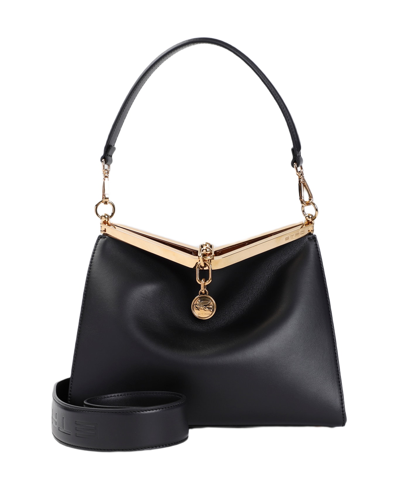 Etro Black Leather Bag - black