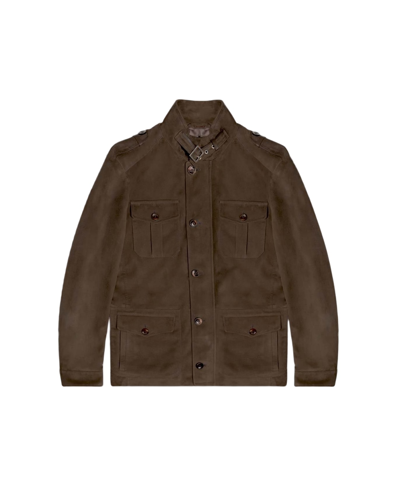 Larusmiani Devon Sahariana Jacket Leather Jacket - Brown レザージャケット