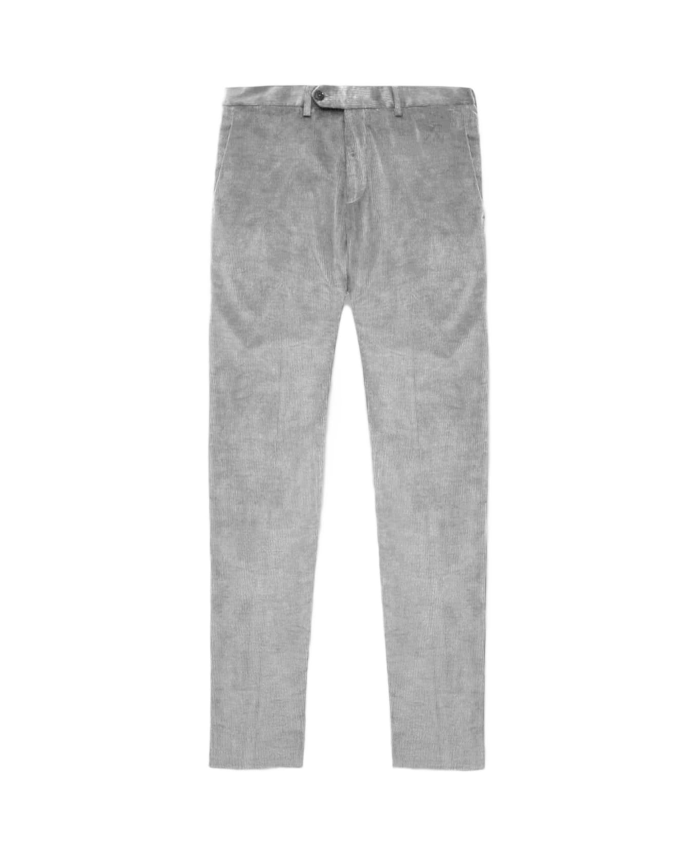 Larusmiani Velvet Trousers Howard Pants - LightGray
