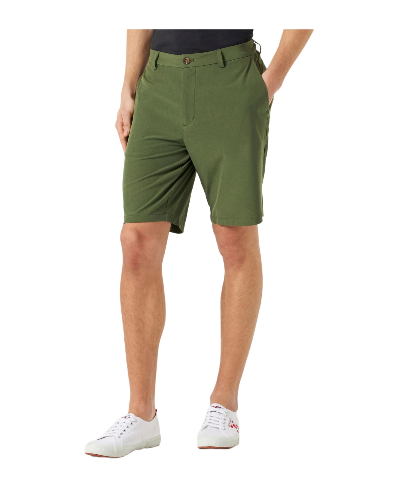 MC2 Saint Barth Man Military Green Bermuda - GREEN