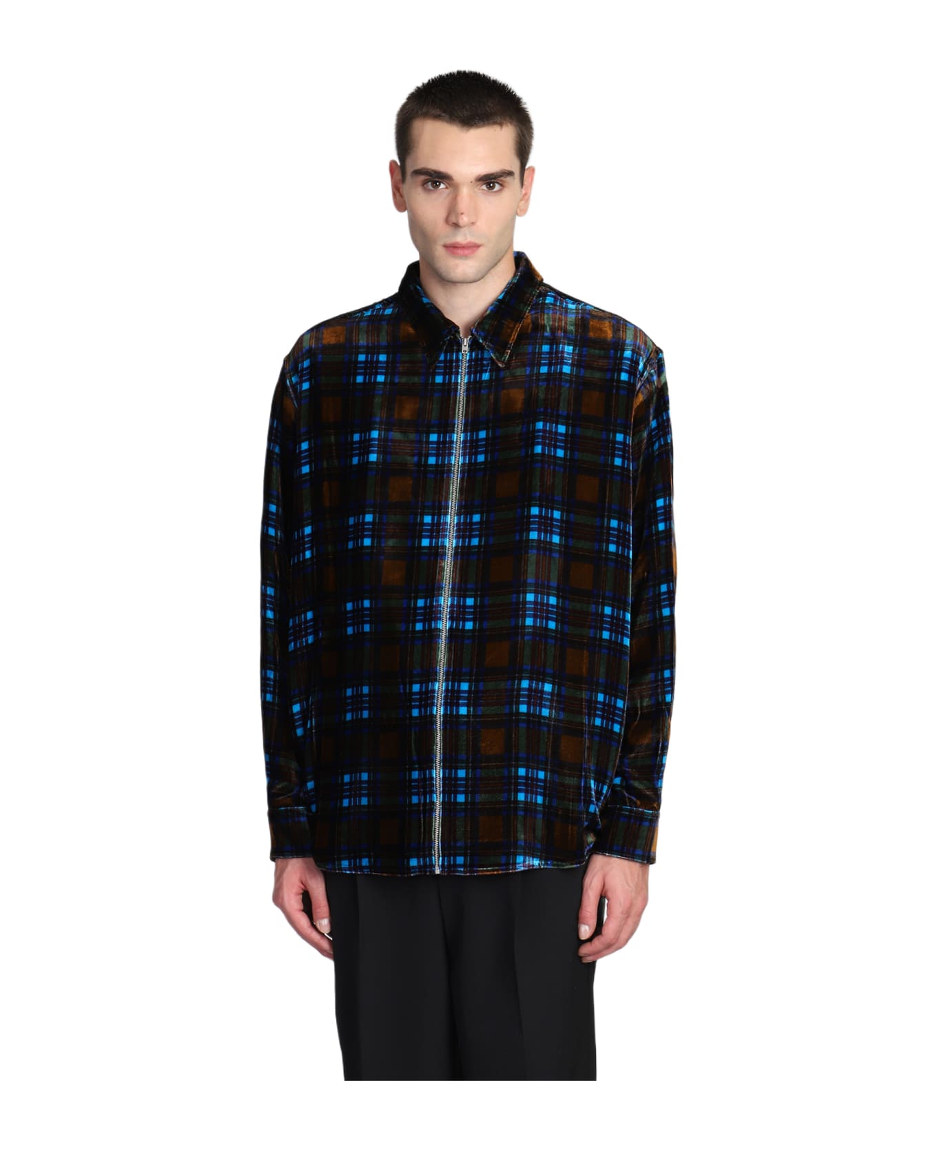 Acne Studios Shirt In Blue Viscose - blue