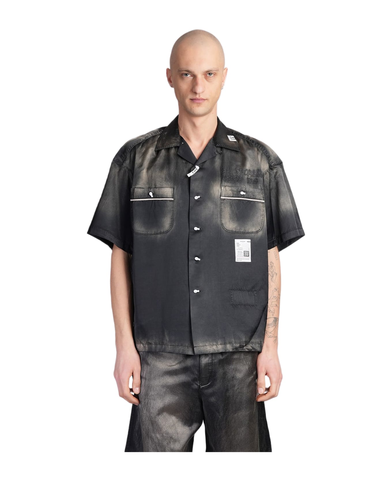 Mihara Yasuhiro Shirt In Black Cotton - black