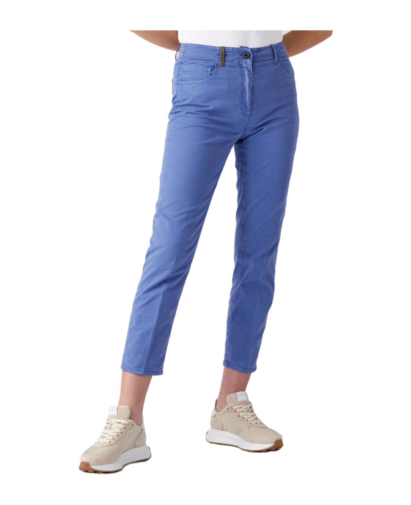Peserico Cotton Trousers - VIOLA