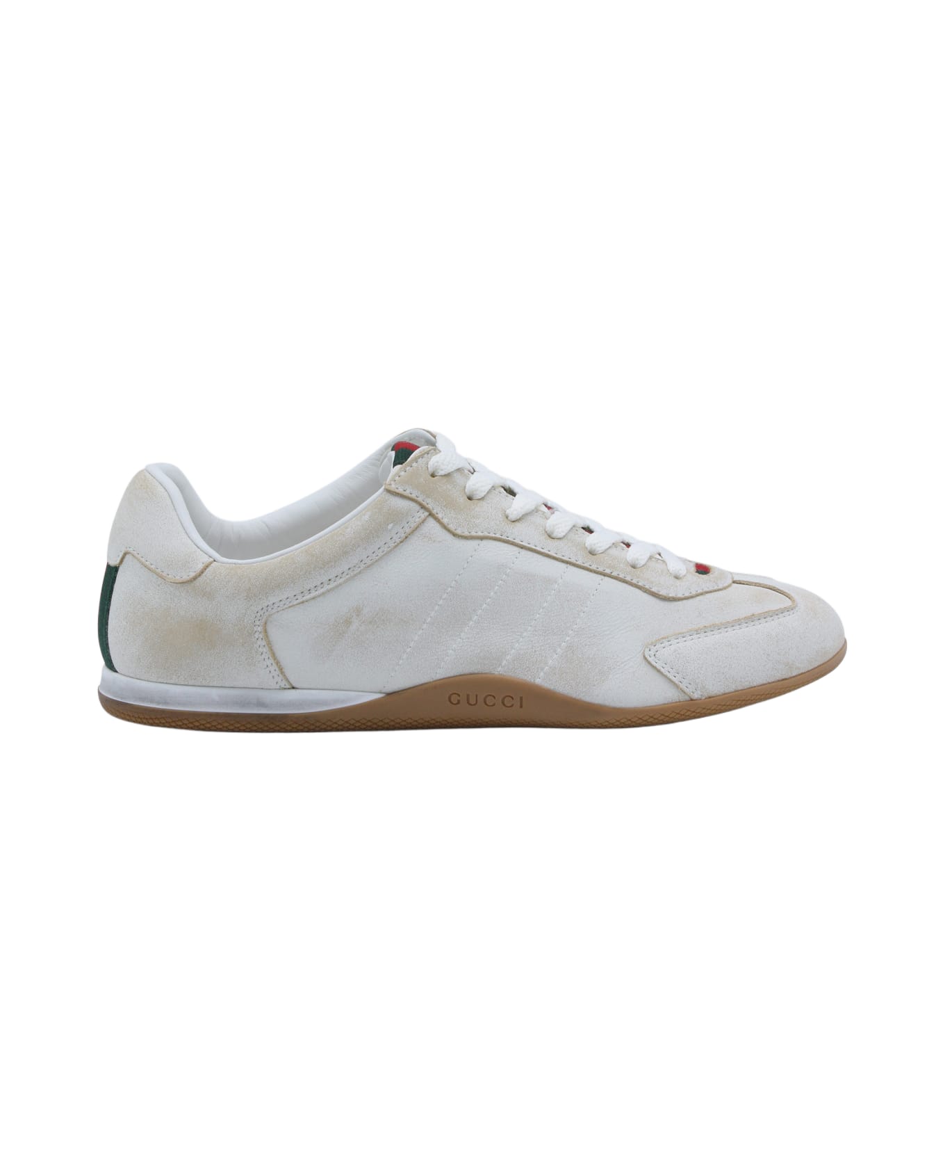 Gucci White Leather Sneakers - White
