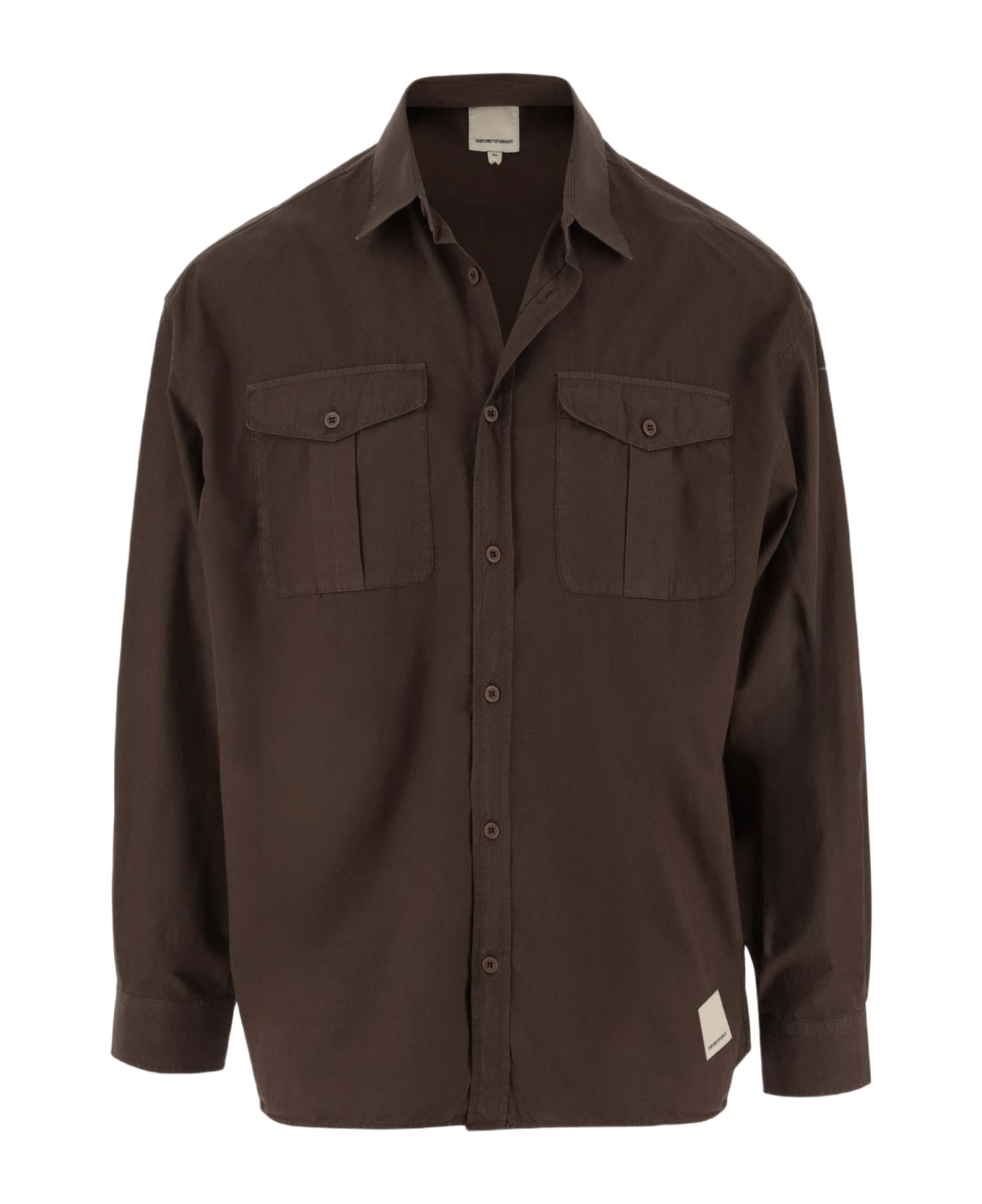 Emporio Armani Cotton Shirt - Brown シャツ