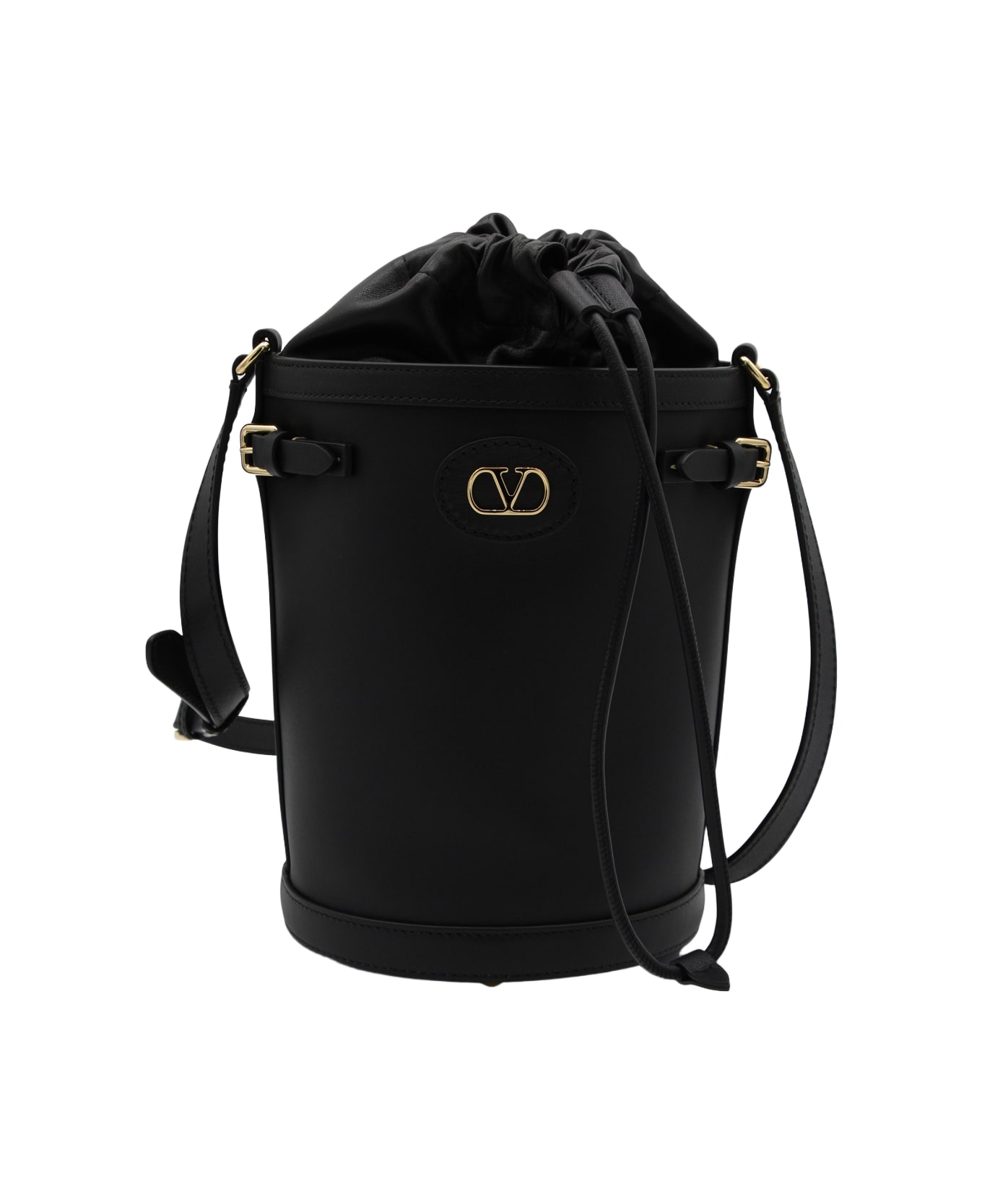 Valentino Garavani Black Leather Satchel - Black