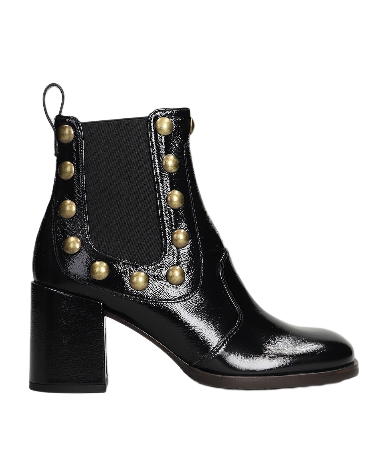 Chie Mihara Nuzai-p High Heels Ankle Boots In Black Leather - black