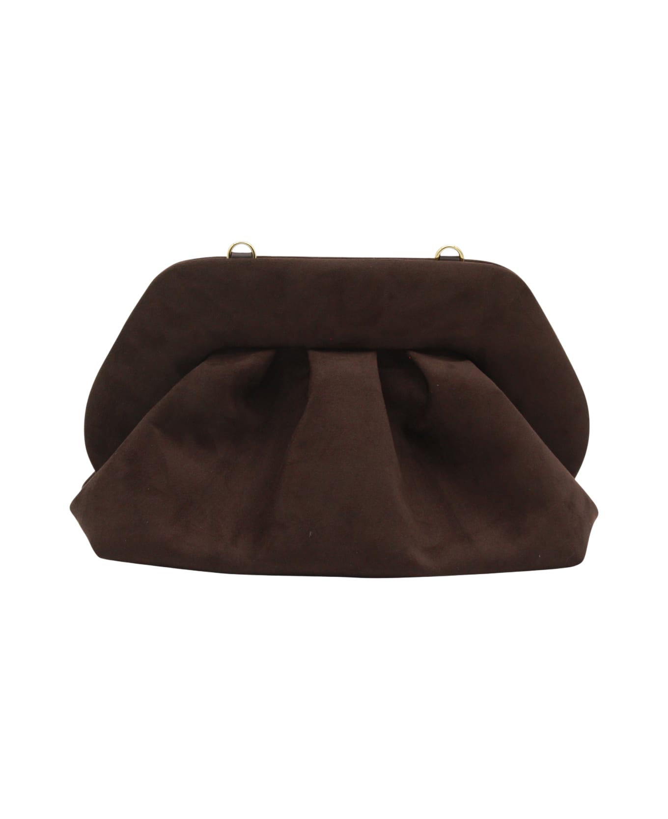 THEMOIRè Brown Suede Tia Clutch - EBONY