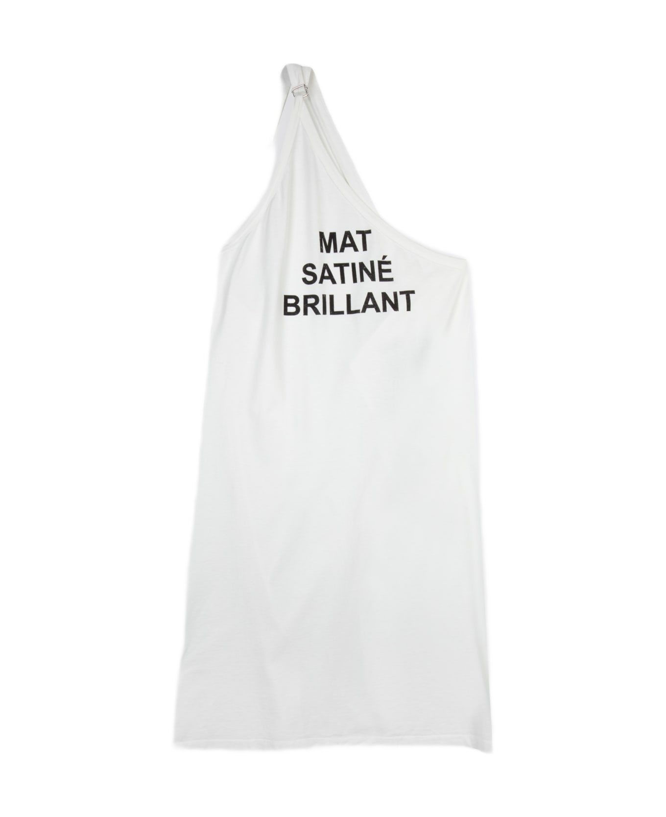 MM6 Maison Margiela Top White cotton one shoulder apron with print - Bianco