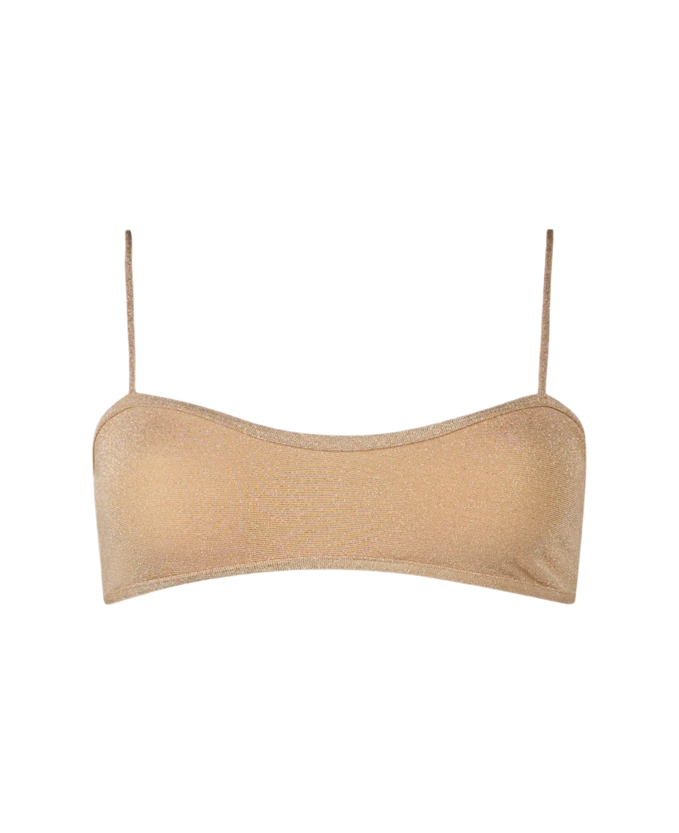 MC2 Saint Barth Woman Lurex Scooped Bralette Top Swimsuit Laryn - WHITE