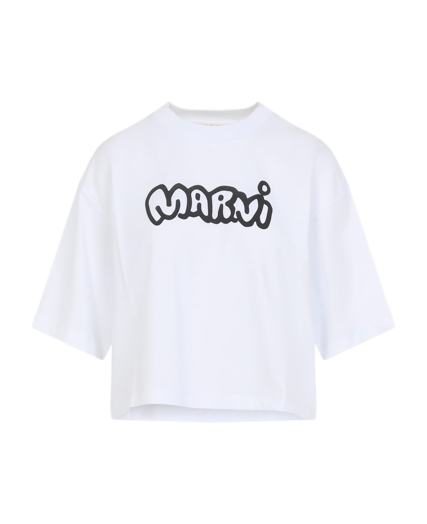 Marni Boxy Crop T-shirt - Lily White