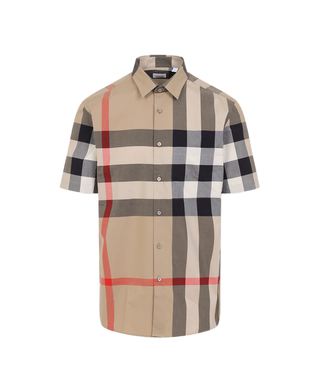 Burberry Ss Summerton Shirt - Archive Beige Ip Chk