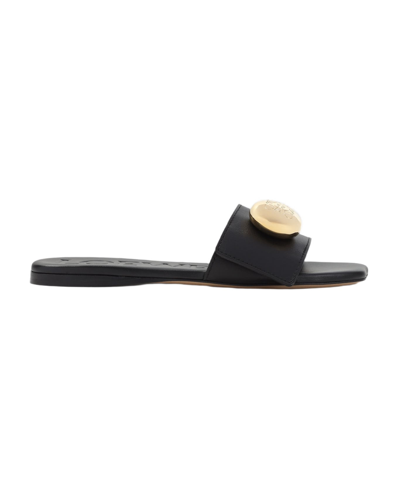 Loewe Pebble Slide Sandals - Black