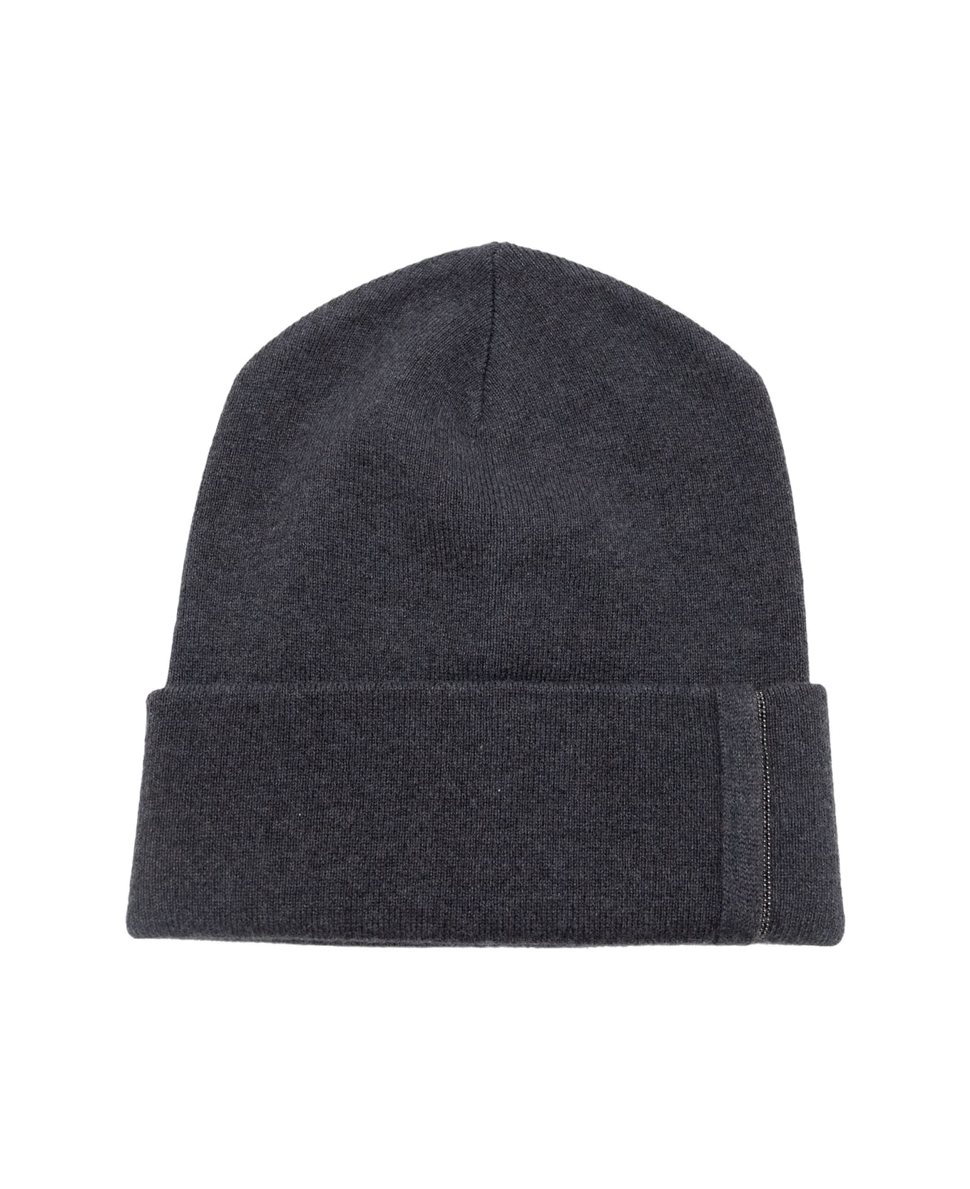 Brunello Cucinelli Grey Wool Hat - BLACK STONE+ULTRABLACK