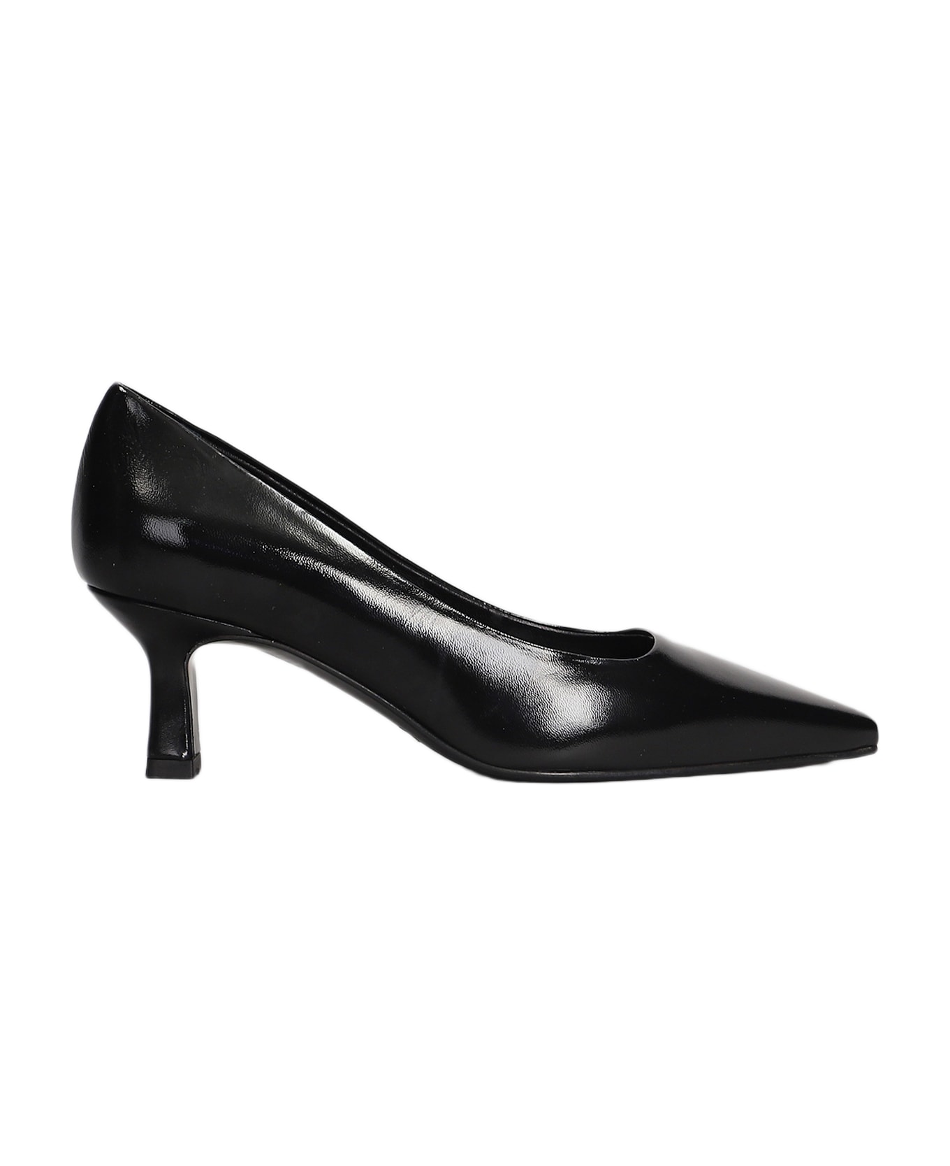 Julie Dee Pumps In Black Leather - black