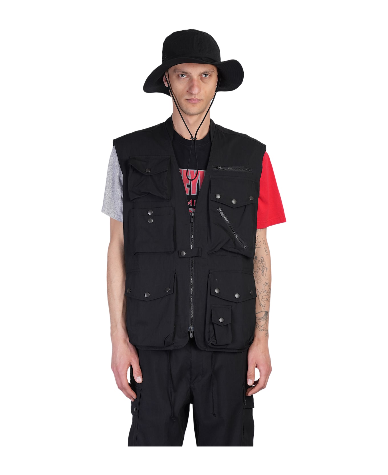 Needles Vest In Black Cotton - black