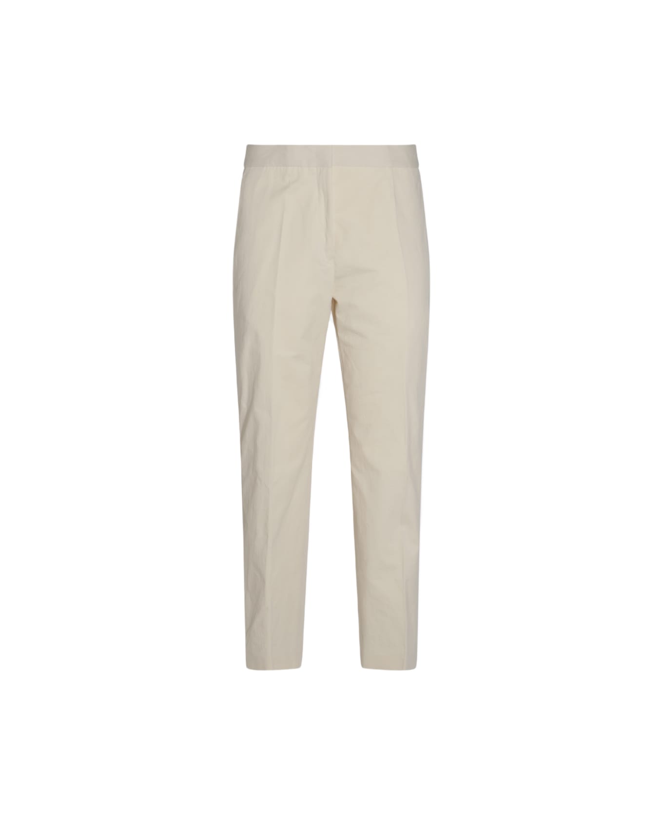 Jil Sander Beige Cotton Pants - White