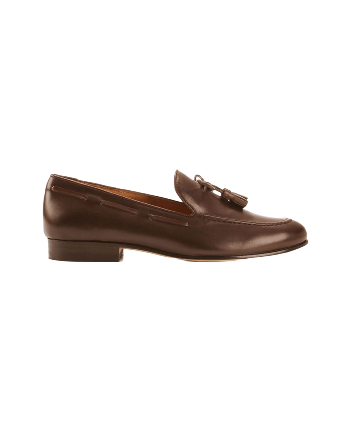 CB Made in Italy Leather Flats Todi - Brown