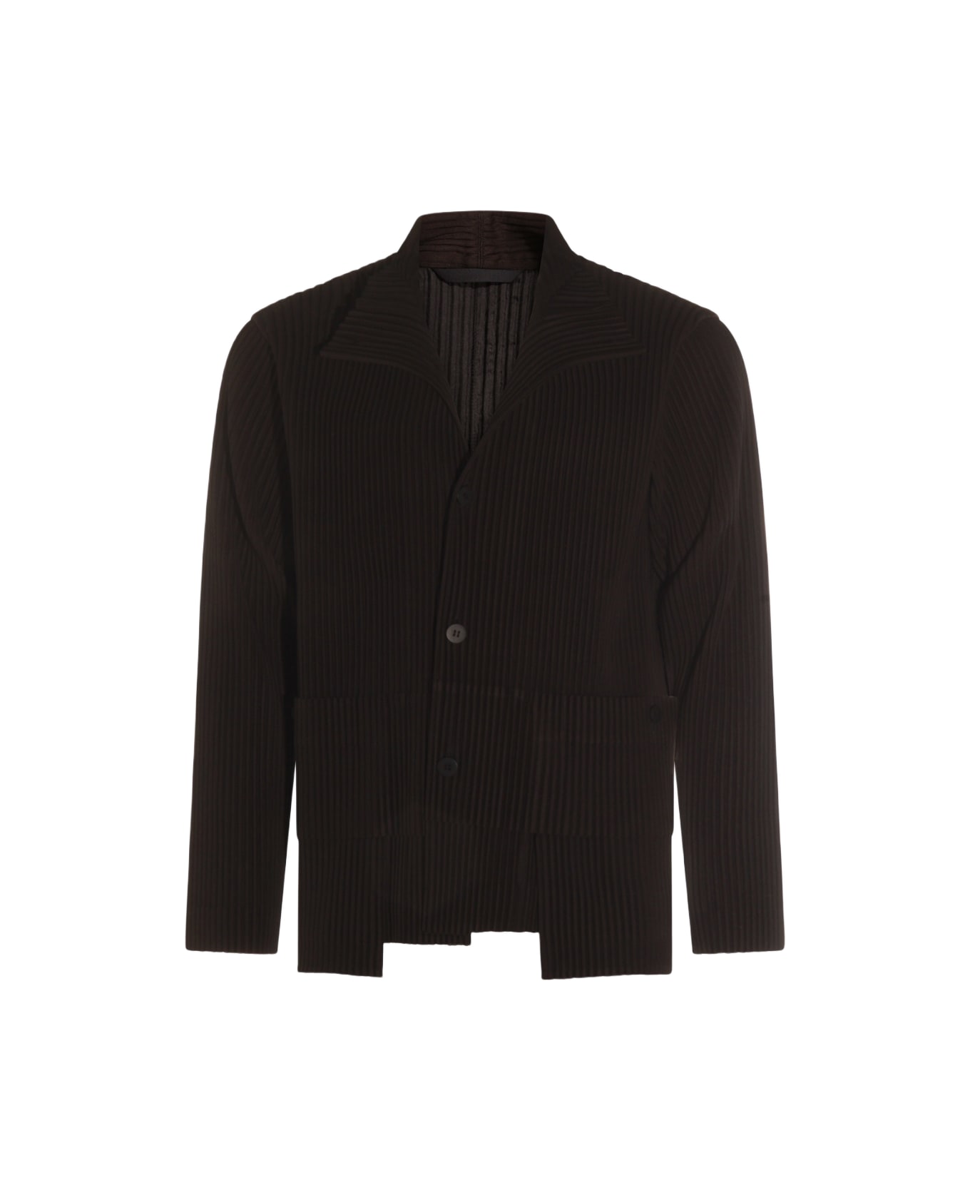 Homme Plissé Issey Miyake Dark Grey Blazer - Black