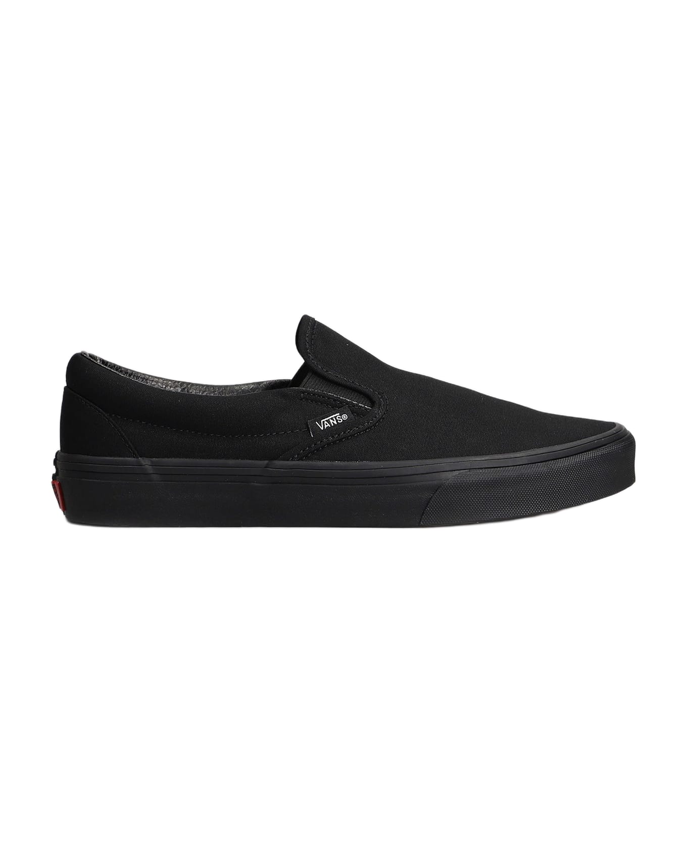 Vans Ua Classic Slip-on Sneakers In Black Fabric - black