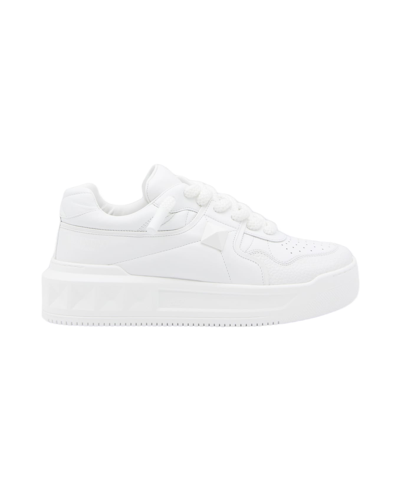Valentino Garavani White Leather Sneakers - White