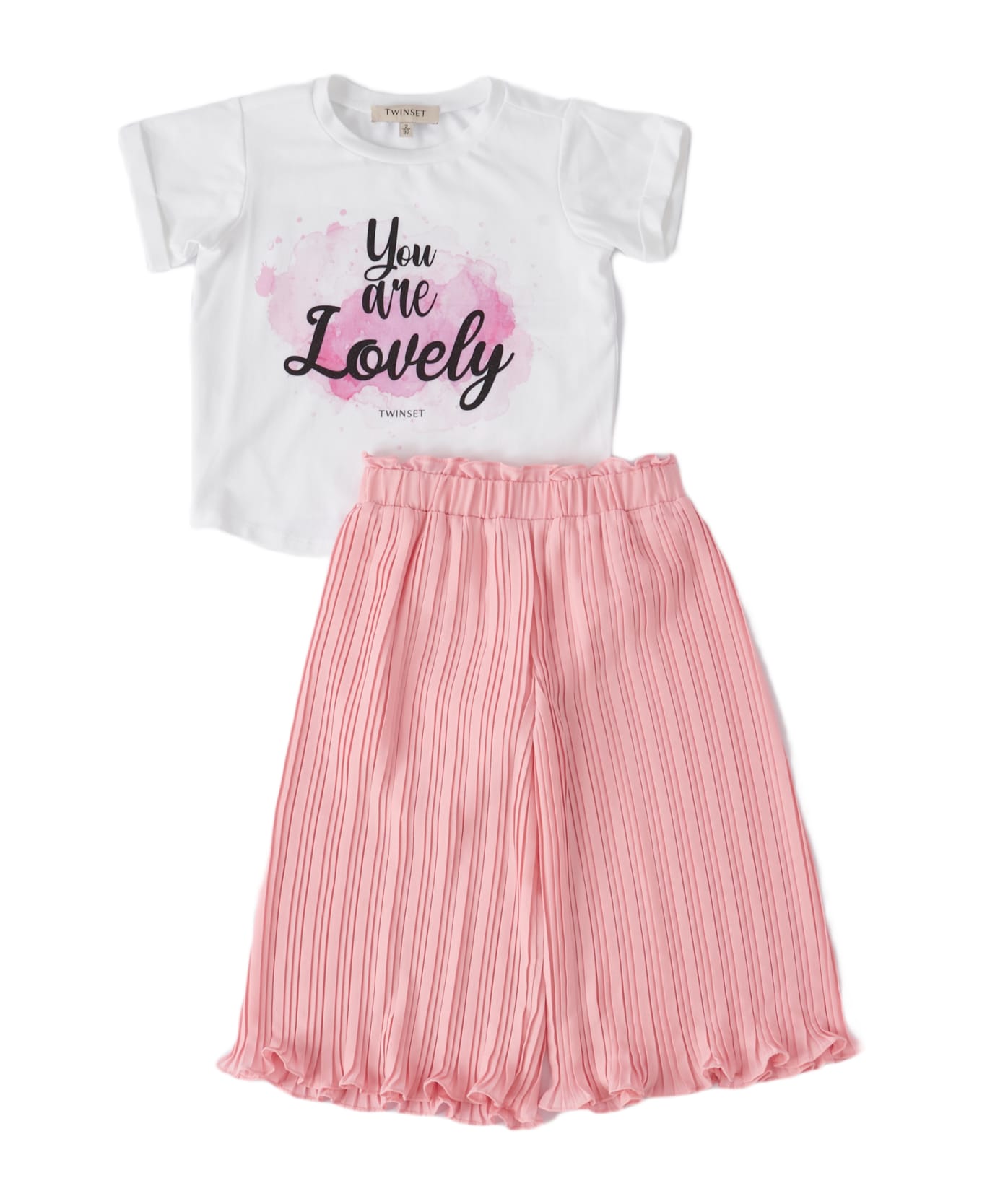 TwinSet T-sh+pant Suit (tailleur) - BIANCO-ROSA 