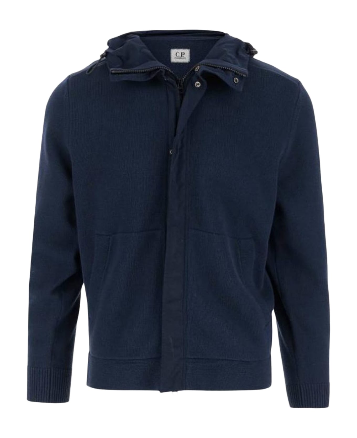 C.P. Company Cotton Sweatshirt With Logo - Blue ニットウェア