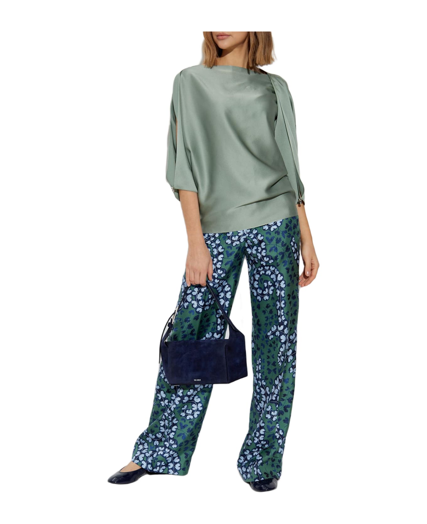 Lanvin Silk Pleated Pants - Multicolore