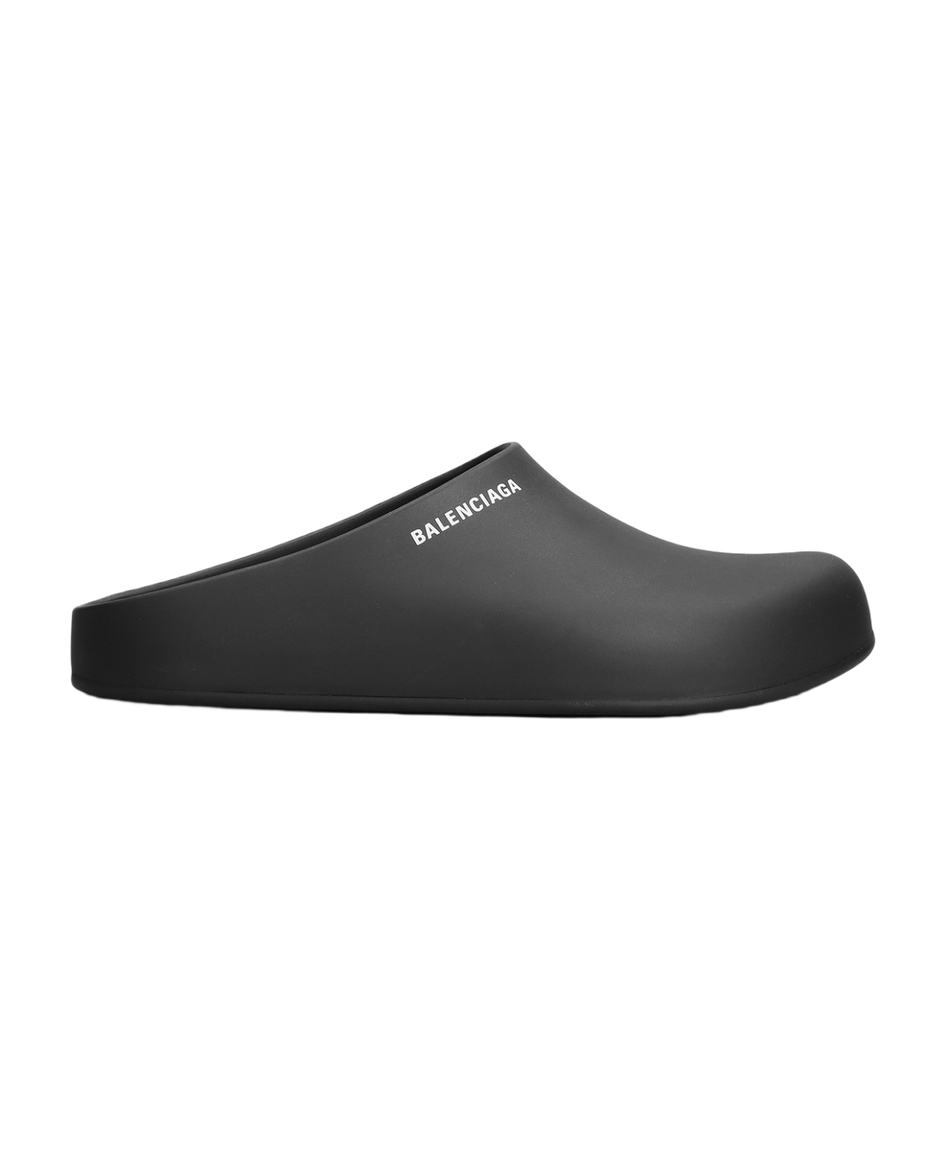 Balenciaga Pool Closed Slide Slipper-mule In Black Polyuretan - black
