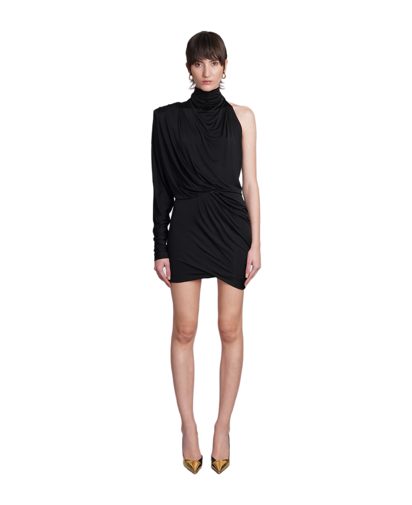 Alexandre Vauthier Dress In Black Viscose - black ワンピース＆ドレス