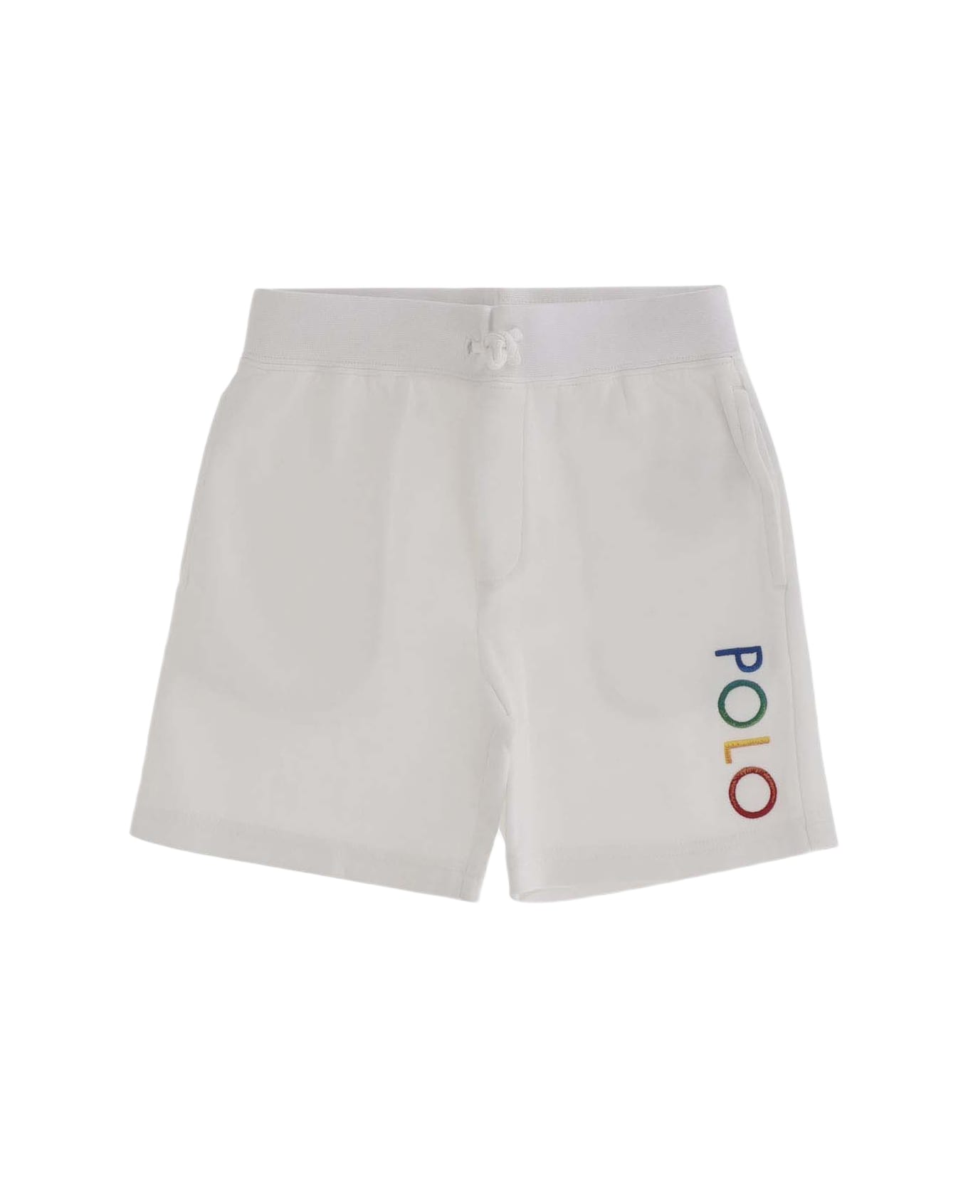 Polo Ralph Lauren Cotton Blend Logo Short Pants - White ボトムス