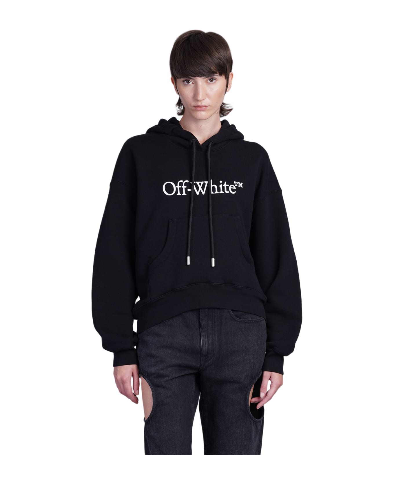 Off-White Sweatshirt In Black Cotton - BLACK WHITE