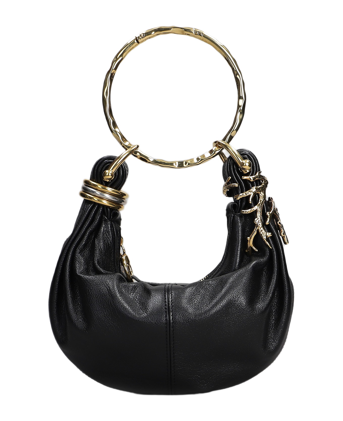Chloé Hobo Bag Hand Bag In Black Leather - black