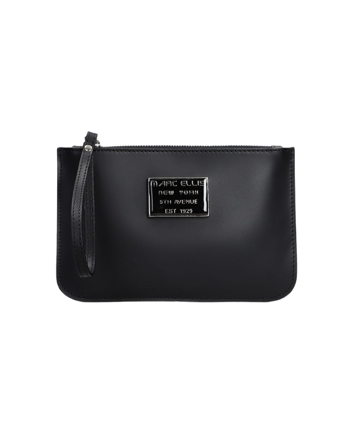 Marc Ellis Kourtney Glam Pouch Clutch In Black Faux Leather - black